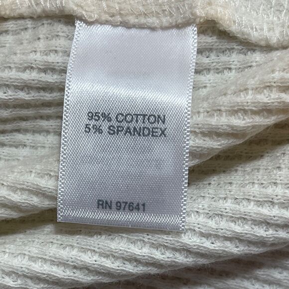 J Jill Womens‎ Cowl Neck Waffle Knit Long Sleeve Ruched Sweater Top Shirt Medium - Picture 6 of 9